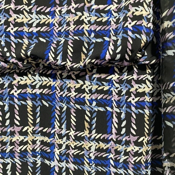 NWT White House Black Market Long Sleeve Blouson Dress Amble Plaid Black Small - Picture 7 of 15